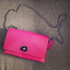 Coach Fuchsia Leather Crossbody Bag
